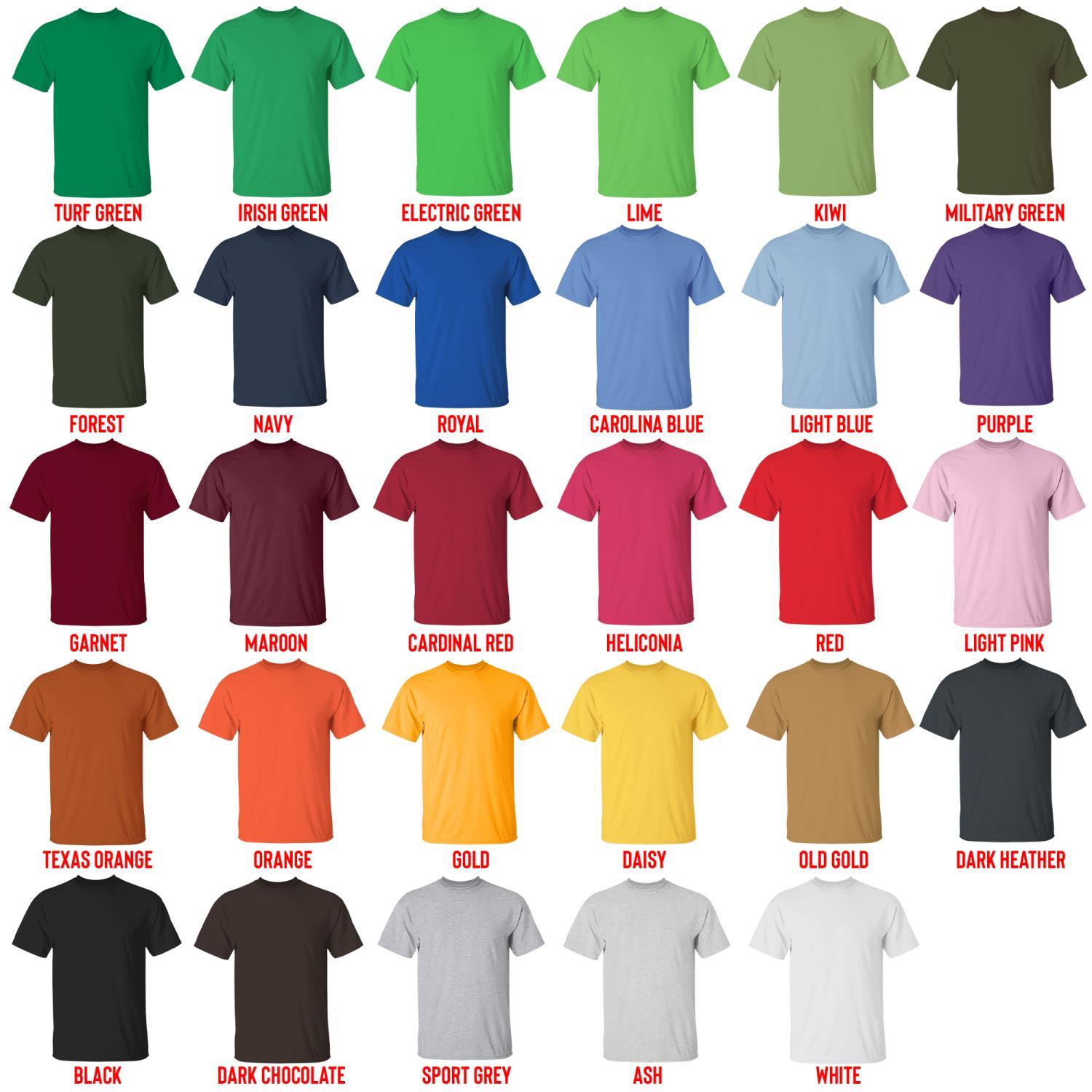 t shirt color chart - Zelda UK Shop