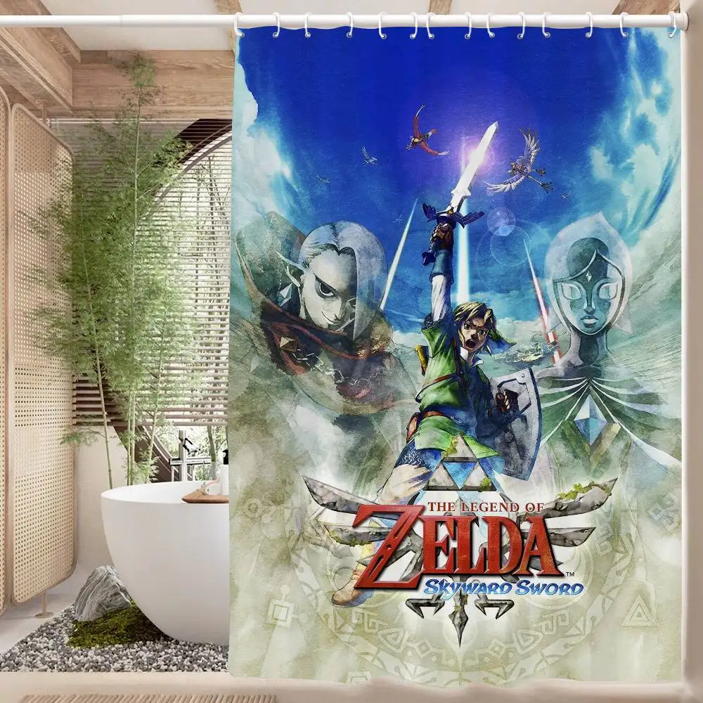 Zelda High-Quality Shower Curtain