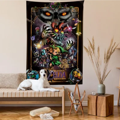 Zelda Minimalist Design Tapestry