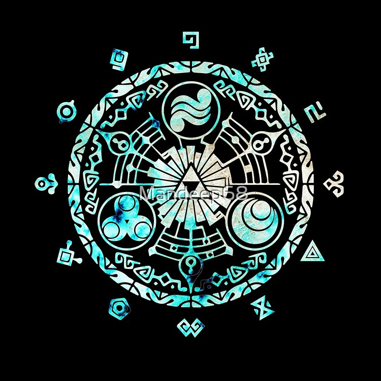 Zelda Circle Blue Tote Bag - Image 2