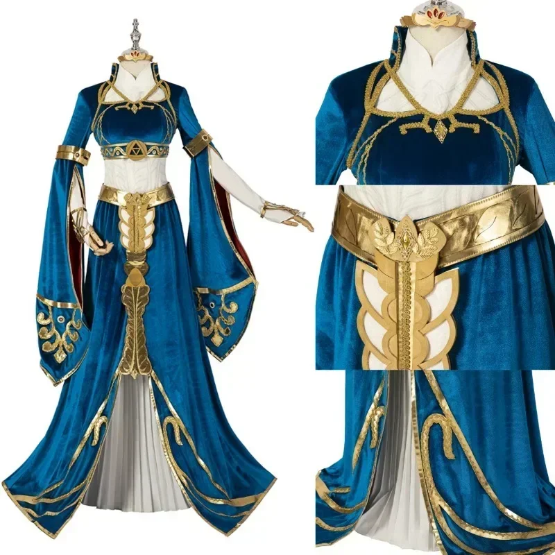 Blue Velvet Princess Dress Zelda Cosplay