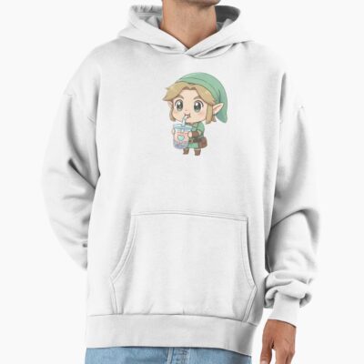 Cute Chibi Link Drinking Boba Tea Hoodie