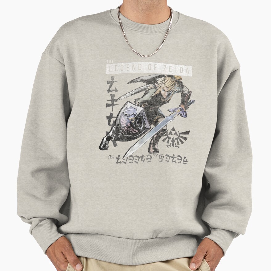 Nintendo Zelda Link Character Profile Intro Sweatshirt - Image 3