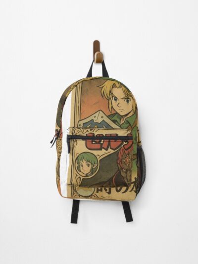 Vintage Ocarina Of Time Japanese Poster Art Backpack