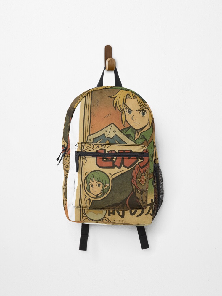 Vintage Ocarina Of Time Japanese Poster Art Backpack